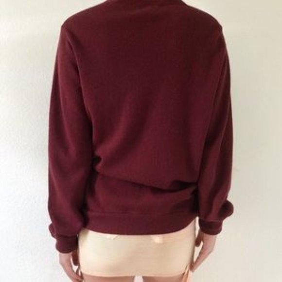 Christian Dior Vintage Maroon Oversized Cardigan - Picture 2 of 2